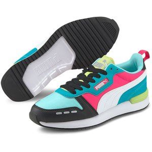 PUMA | Puma Black & Aruba Blue PUMA R78 Neon Sneaker - Women